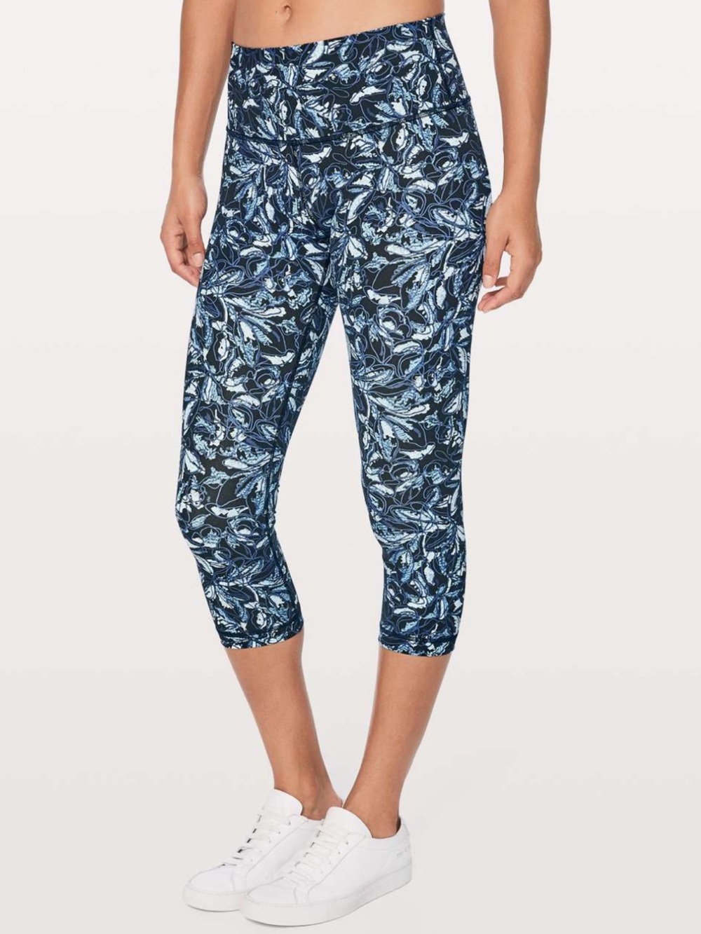 Lululemon Wunder Under Crop Legging (Hi-Rise) 21" Embellished Multi Blue Size 6